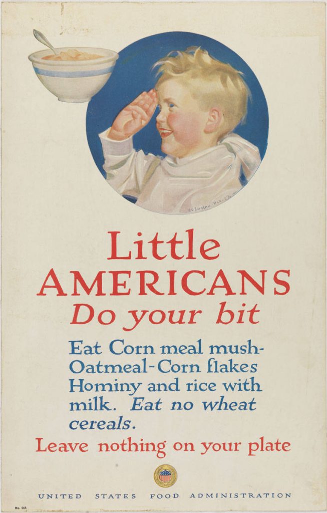 Cushman Parker, Little Americans, Do Your Bit (United States: United States Food Administration, 1917). Color lithograph. 