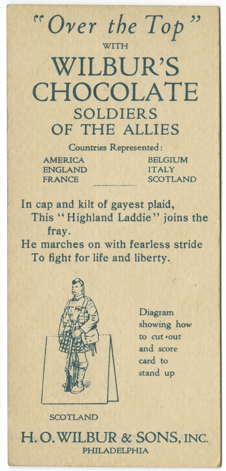 Soldiers of the Allies paper dolls. Color letterpress, ca. 1918.