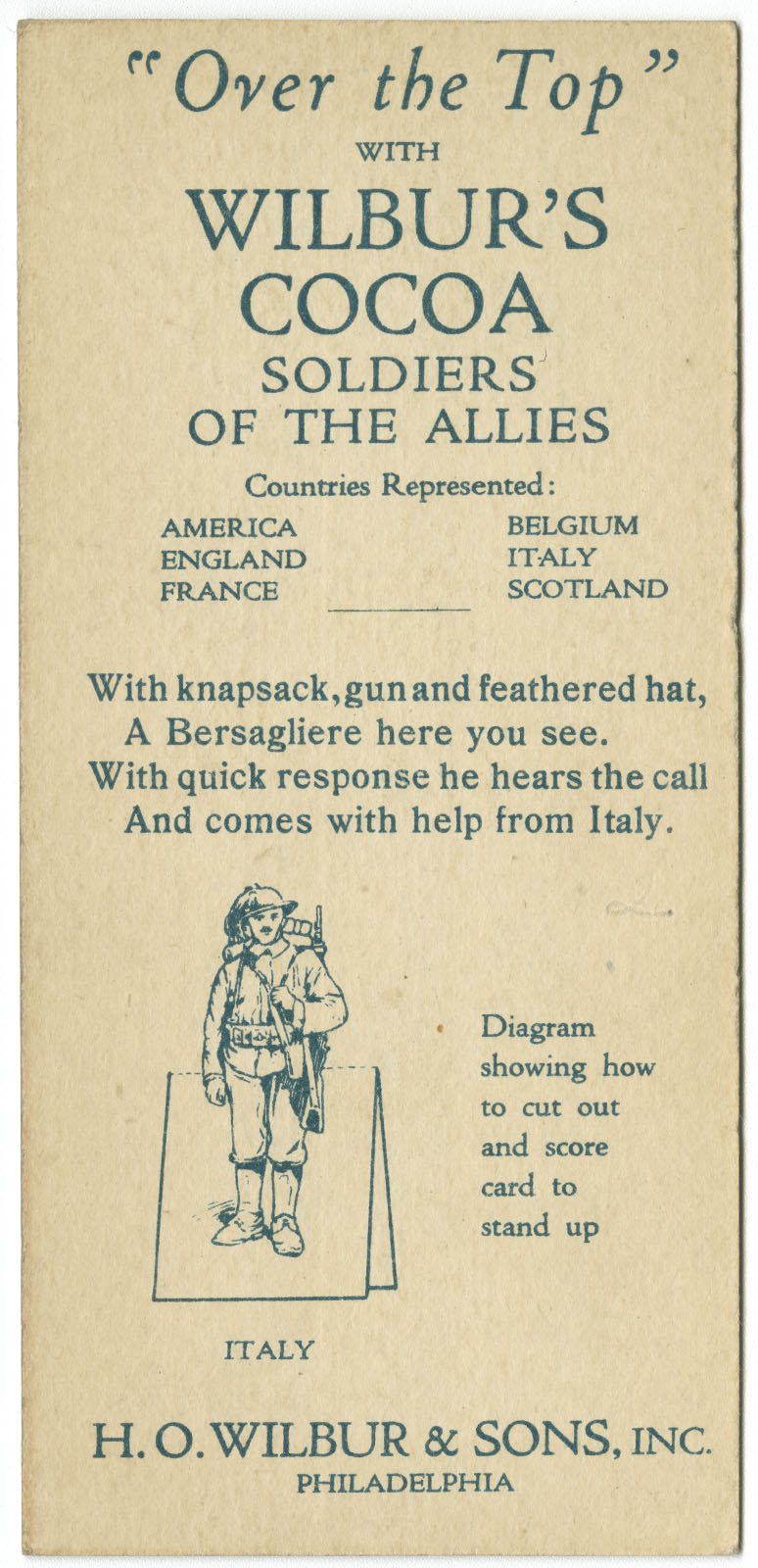 Soldiers of the Allies paper dolls. Color letterpress, ca. 1918.